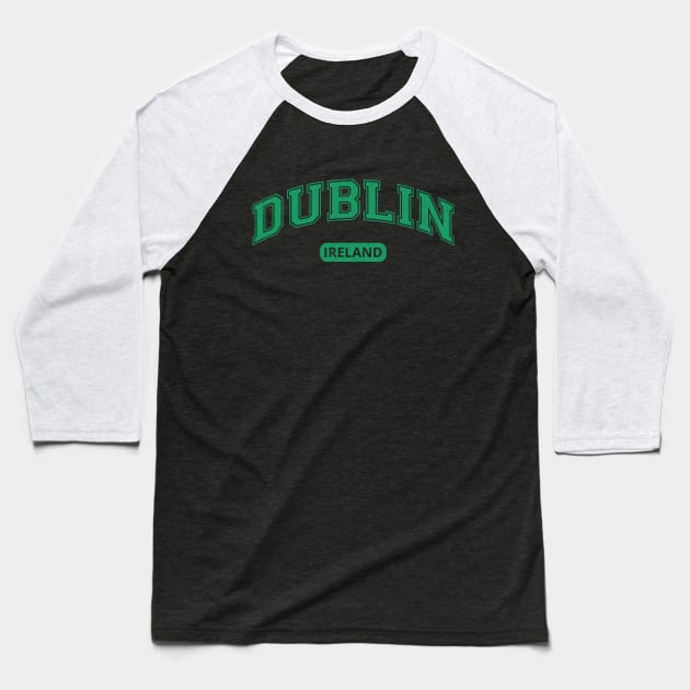 Dublin Ireland Baseball T-Shirt by Dotty42